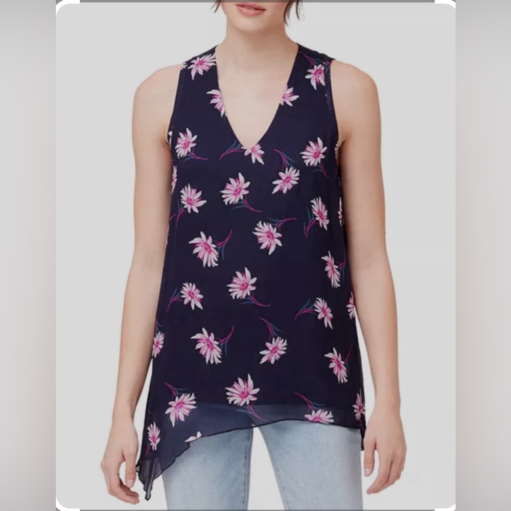 KAREN KANE FLORAL PRINT ASYMMETRICAL BLOUSE NWT